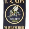 Navy Seabees Sublimated House Flag -Flag Sales 2024 navy seabees sublimated house flag