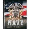 Navy Semper Fortis Sublimated Garden Flag