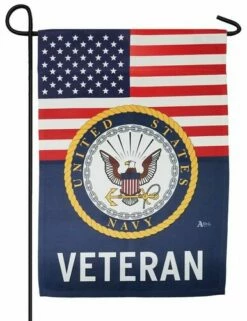 Navy Veteran Sublimated Garden Flag