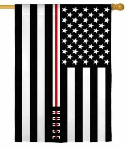 Nurse Thin Line Suede Reflections House Flag