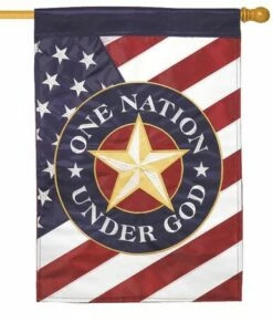 One Nation Under God Double Applique House Flag 5 One Nation Under God Double Applique House Flag -Flag Sales 2024 one nation under god double applique house flag