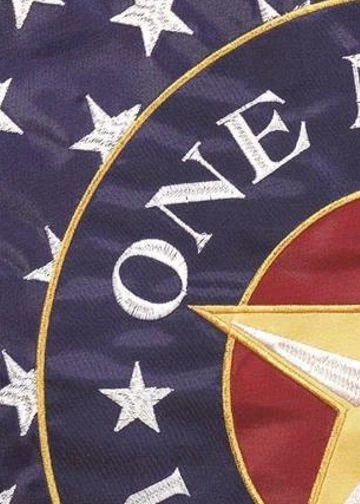 One Nation Under God Double Applique House Flag 3 One Nation Under God Double Applique House Flag