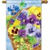 Pansy Blooms House Flag 1 Pansy Blooms House Flag -Flag Sales 2024 pansy blooms house flag