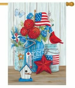 Patriotic Arrangement House Flag