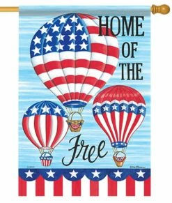 Patriotic Balloons House Flag