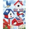 Patriotic Birdhouses House Flag -Flag Sales 2024 patriotic birdhouses house flag