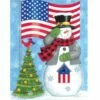 Patriotic Snowman House Flag -Flag Sales 2024 patriotic snowman house flag