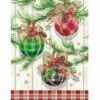 Plaid Christmas Ornaments House Flag