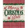 Plaid Merry Christmas Y’all House Flag -Flag Sales 2024 plaid merry christmas yall house flag