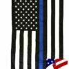 Police Thin Blue Line Black And White American Sewn Nylon House Flag