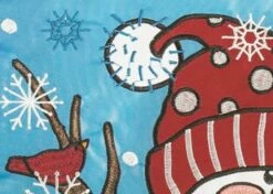 Polka Dot And Plaid Snowman Double Applique House Flag -Flag Sales 2024 polka dot and plaid snowman double applique house flag detail 1