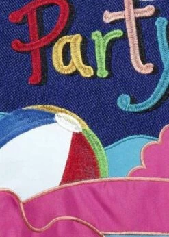 Pool Party Flamingo Double Applique House Flag -Flag Sales 2024 pool party flamingo double applique house flag detail 1