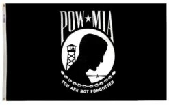 POW MIA Double Seal 2-Ply Polyester 3×5 Flag – Made In The USA