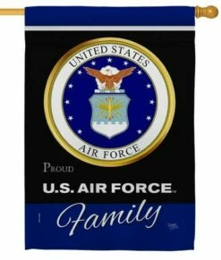Proud Air Force Family Sublimated House Flag