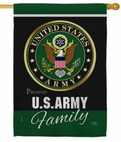 Proud Army Family Sublimated House Flag