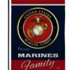 Proud Marines Family Sublimated Garden Flag -Flag Sales 2024 proud marines family sublimated garden flag