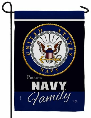 Proud Navy Family Sublimated Garden Flag 3 Proud Navy Family Sublimated Garden Flag