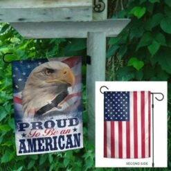 Proud To Be An American 2 Sided Garden Flag