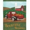 Pumpkin Farm Truck Double Applique House Flag