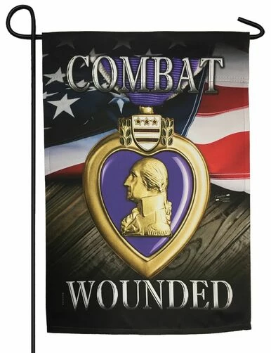 Purple Heart Sublimated Garden Flag 3 Purple Heart Sublimated Garden Flag