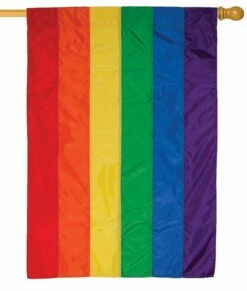 Rainbow Applique House Flag