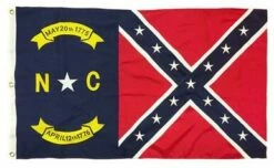 Rebel North Carolina Battle Flag 3×5 2-Ply Polyester