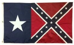 Rebel Texas Star Battle Flag 3×5 2-Ply Polyester