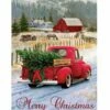 Red Pickup Truck Merry Christmas Farm House Flag 1 Red Pickup Truck Merry Christmas Farm House Flag -Flag Sales 2024 red pickup truck merry christmas farm house flag