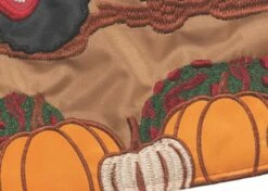 Red Tractor And Pumpkins Double Applique House Flag -Flag Sales 2024 red tractor and pumpkins double applique house flag detail 2