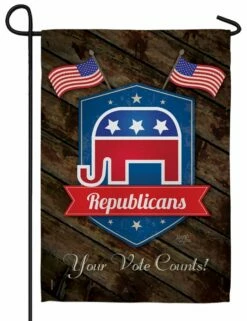 Republican Votes Count Sublimated Garden Flag