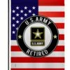Retired Army Sublimated Garden Flag