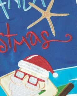 Sandy Little Christmas Double Applique House Flag