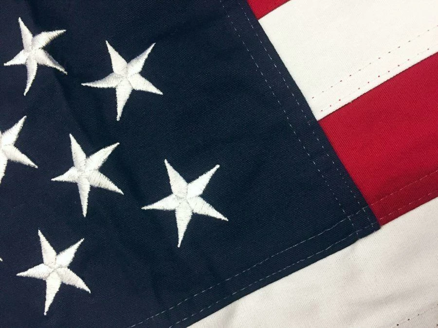 Sewn Cotton 3×5 American Flag With Gold Fringe 5 Sewn Cotton 3×5 American Flag With Gold Fringe - Image 3