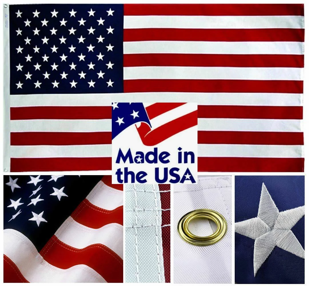 American Sewn Nylon Flags – Made In The USA 3 American Sewn Nylon Flags – Made In The USA