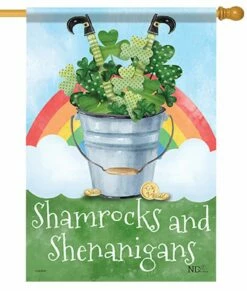 Shamrock Bucket House Flag