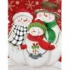 Snow Family Textured Suede House Flag