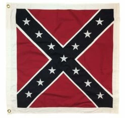 Square Confederate Battle Flag 32″x32″ Sewn Cotton With Grommets
