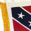 Square Confederate Battle Flag 38″x38″ Sewn Cotton With Gold Fringe -Flag Sales 2024 square confederate battle flag 38×38 sewn cotton with gold fringe detail