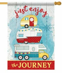 Stacked Campers House Flag