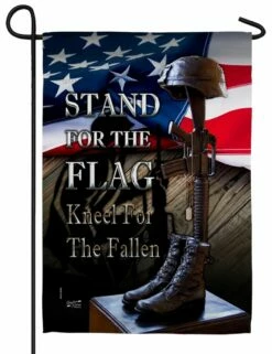 Stand For The Flag Sublimated Garden Flag