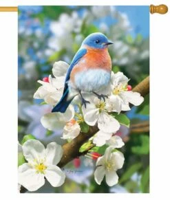 Stunning Bluebird House Flag