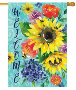 Summer Sunflower Bouquet House Flag