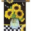 Sunflower Check House Flag 2 Sunflower Check House Flag -Flag Sales 2024 sunflower check house flag