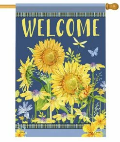 Sunny Sunflowers House Flag