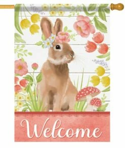 Sweet Bunny House Flag