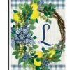 Sweet Home Lemon Wreath Letter L Monogram Garden Flag -Flag Sales 2024 sweet home lemon wreath letter l monogram garden flag