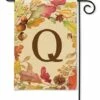Swirling Fall Leaves Monogram Q Garden Flag -Flag Sales 2024 swirling fall leaves monogram q garden flag