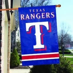 Texas Rangers Logo Applique House Flag -Flag Sales 2024 texas rangers applique house flag live