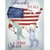 Thanks To All Who Serve Suede Reflections House Flag -Flag Sales 2024 thanks to all who serve suede reflections house flag