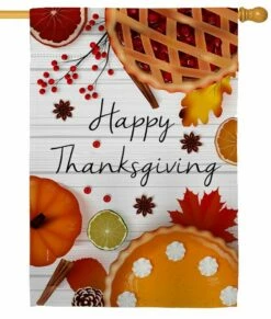 Thanksgiving Pies Sublimated House Flag